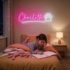 Pet Paw Neon Sign Custom, Name Paw Print LED Light, Kids Room Wall Decor