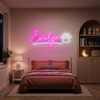 Pet Paw Neon Sign Custom, Name Paw Print LED Light, Kids Room Wall Decor