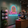 Pet Shop Neon Sign Custom, Name LED Light, Dog Grooming Storefront Wall Decor