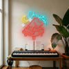 Piano Neon Sign Custom, Name LED Light, Piano Bar Music Room Studio Wall Decor