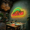 Pizza Neon Sign Custom, Name Slice LED Light, Pizzeria Shop Kitchen Wall Decor