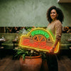 Pizza Neon Sign Custom, Name Slice LED Light, Pizzeria Shop Kitchen Wall Decor