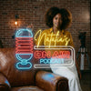 Podcast Neon Sign Custom, Name Mic LED Light, Podcast Studio Recording Decor