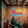 Podcast Neon Sign Custom, Name Mic LED Light, Podcast Studio Recording Decor