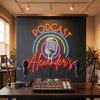 Podcast Neon Sign Custom, Name Mic LED Light, Podcast Studio Wall Decor Gift
