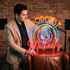 Podcast Neon Sign Custom, Name Mic LED Light, Podcast Studio Wall Decor Gift