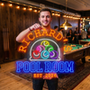 Pool Room Neon Sign Custom, Billiard LED Light, Game Room Man Cave Wall Decor