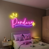 Princess Neon Sign Custom, Name Crown Star LED Light, Girls Room Wall Decor