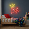 Princess Neon Sign with Name, Custom Crown LED Light, Girls Room Decor