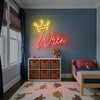 Princess Neon Sign with Name, Custom Crown LED Light, Girls Room Decor