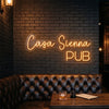 Pub Neon Sign Custom, Name Block Letter LED Light, Home Bar Decor