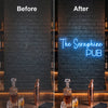 Pub Neon Sign Custom, Name Block Letter LED Light, Home Bar Decor