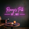 Pub Neon Sign Custom, Name Est Date LED Light, Home Bar Wall Decor