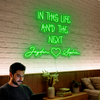 Quote Neon Sign Custom, Couple Names Heart LED Light, Bedroom Wall Decor