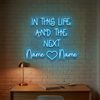 Quote Neon Sign Custom, Couple Names Heart LED Light, Bedroom Wall Decor