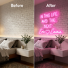Quote Neon Sign Custom, Couple Names Heart LED Light, Bedroom Wall Decor