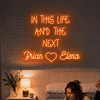 Quote Neon Sign Custom, Couple Names Heart LED Light, Bedroom Wall Decor