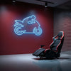 Racing Motorbike Neon Light Sign - Personalized Sport Bike Blue