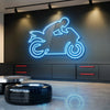 Racing Motorbike Neon Light Sign - Personalized Sport Bike Blue