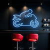 Racing Motorbike Neon Light Sign - Personalized Sport Bike Blue
