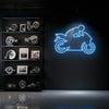 Racing Motorbike Neon Light Sign - Personalized Sport Bike Blue