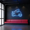 Racing Motorbike Neon Light Sign - Personalized Sport Bike Blue