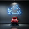 Racing Motorbike Neon Light Sign - Personalized Sport Bike Blue