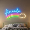 Rainbow Neon Sign Custom, Name Cloud LED Light, Kids Room Wall Decor