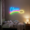 Rainbow Neon Sign Custom, Name Cloud LED Light, Kids Room Wall Decor