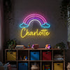 Rainbow Neon Sign with Name, Custom Cloud LED Light, Kids Room Wall Decor