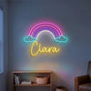 Rainbow Neon Sign with Name, Custom Cloud LED Light, Kids Room Wall Decor