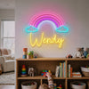 Rainbow Neon Sign with Name, Custom Cloud LED Light, Kids Room Wall Decor