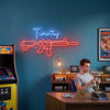 Rifle Neon Sign Custom, Name Hunting LED Light, Man Cave Wall Decor