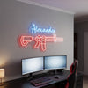 Rifle Neon Sign Custom, Name Hunting LED Light, Man Cave Wall Decor