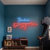 Rifle Neon Sign Custom, Name Hunting LED Light, Man Cave Wall Decor
