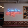 Rifle Neon Sign Custom, Name Hunting LED Light, Man Cave Wall Decor