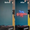 Rifle Neon Sign Custom, Name Hunting LED Light, Man Cave Wall Decor