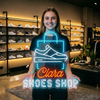 Shoe Shop Neon Sign Custom, Name Sneaker LED Light, Sneaker Store Wall Decor