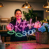 Shop Neon Sign Custom, Business Name LED Light, Boutique Storefront Wall Decor