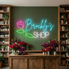 Shop Neon Sign Custom, Business Name LED Light, Boutique Storefront Wall Decor