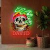 Skull Neon Sign Custom, Name LED Light, Man Cave Game Room Wall Decor Gift