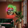 Skull Neon Sign Custom, Name LED Light, Man Cave Game Room Wall Decor Gift