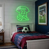 Soccer Jersey Neon Sign Custom, Name Number LED Light, Boys Room Decor