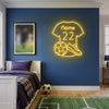 Soccer Jersey Neon Sign Custom, Name Number LED Light, Boys Room Decor