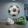 Soccer Neon Sign Custom, Name Ball Badge LED Light, Kids Room Wall Decor