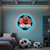 Soccer Neon Sign Custom, Name Ball Badge LED Light, Kids Room Wall Decor