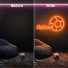 Soccer Neon Sign Custom, Name Ball LED Light, Boys Room Wall Decor