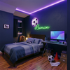 Soccer Neon Sign Custom, Name Ball LED Light, Kids Bedroom Wall Decor Gift