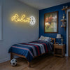 Soccer Neon Sign with Name, Ball LED Light, Kids Bedroom Wall Sports Decor