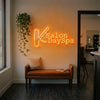 Spa Neon Sign Custom, Name LED Light, Day Spa Salon Storefront Wall Decor
